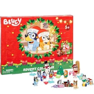 Bluey Holiday Advent Calendar - 24 Surprise Gifts - Red and Green